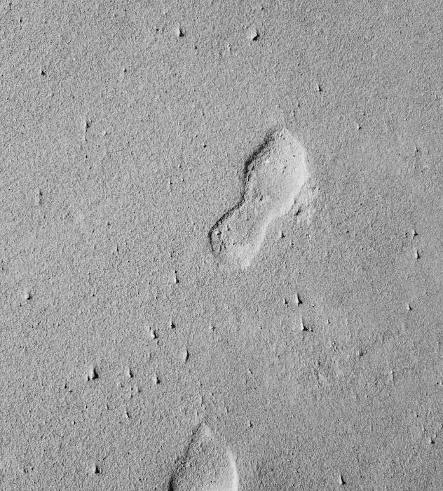 foot prints on gray surface